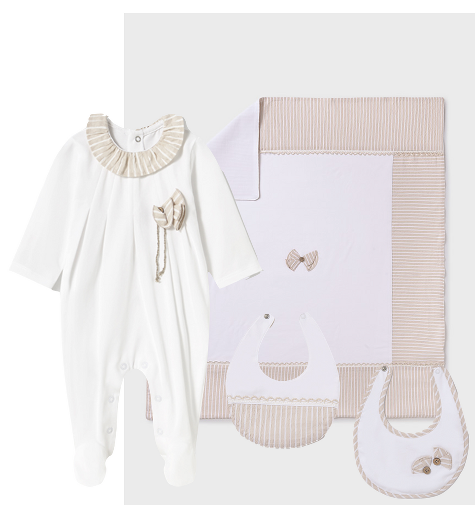 Mayoral 1747 Pyjamas, Mayoral 9875 Pack of Two Bibs and Mayoral 9858 Blanket In Stock Now