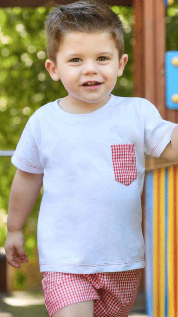 Rapife 4950 Tee-Shirt and Red Gingham Shorts In Stock Now