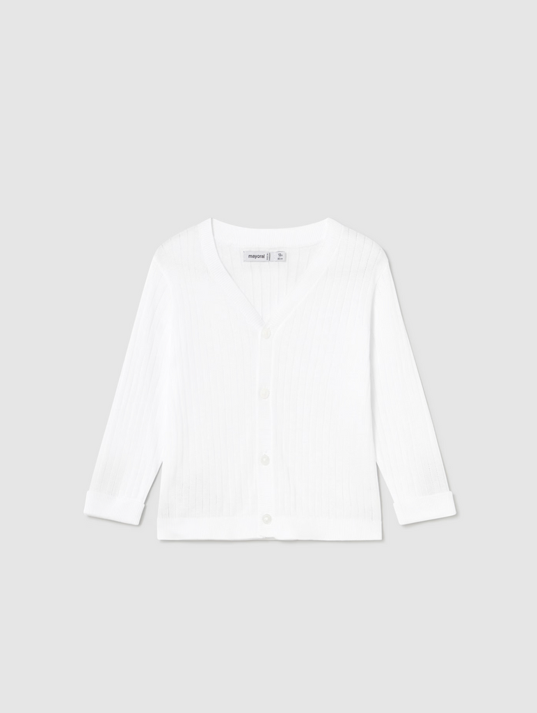 Mayoral 1305 White Cardigan In Stock Now