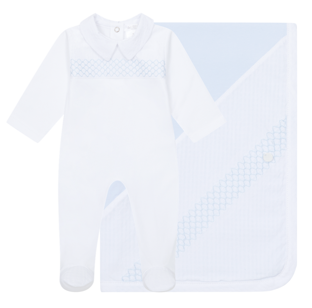 Deolinda 25102 BomBon Smocked Pyjamas and 251102 Smocked Blanket In Stock Now