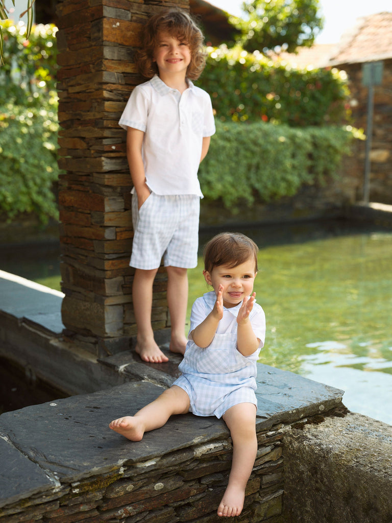 Deolinda 25803 Miguel Polo Shirt and Gingham Shorts In Stock Now