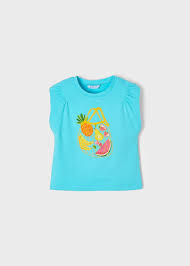 Mayoral 3053 Turquoise Tee-Shirt In Stock Now