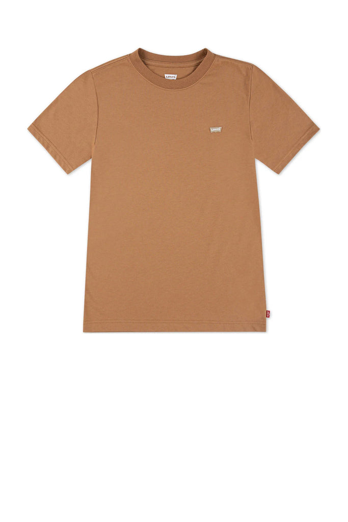 Boys Levi's Camel Camel Brown Logo Short Sleeve Tee-Shirt In Stock Now