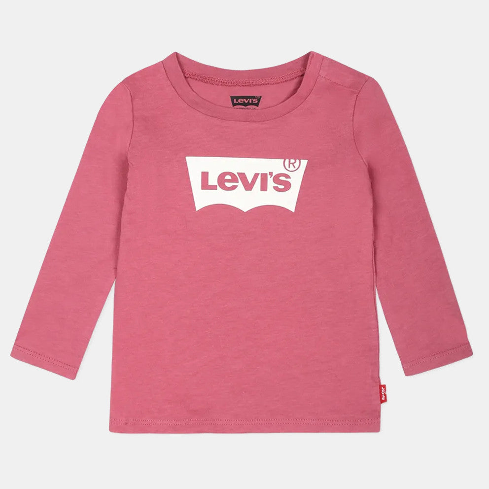 Levi's Girl Batwing Logo Pink Long Sleeve Tee-Shirt In Stock Now