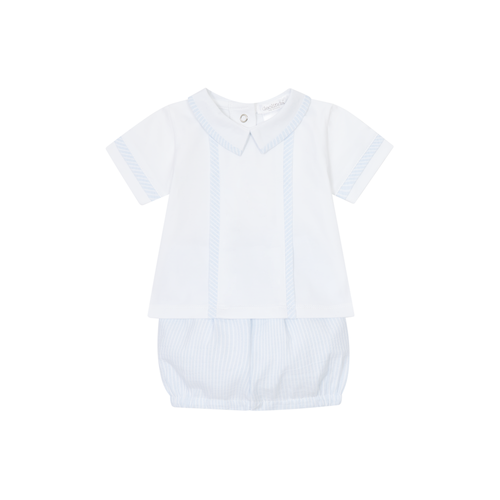 Deolinda 25705 Tino Blue Top and Shorts In Stock Now