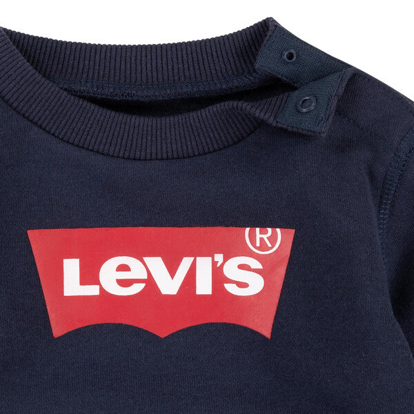Levi's Navy Blue Crewneck Jumper In Stock Now